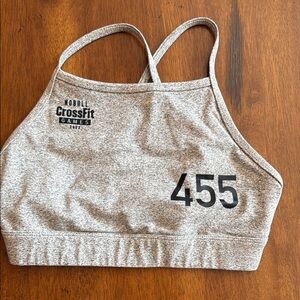 Gray CrossFit Games Sports Bra